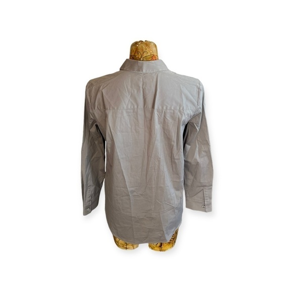 Lafayette 148 New York top gray button down Small - Picture 4 of 7